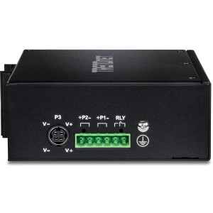 TRENDnet TI-G162 16-Port Ethernet Switch, 14 Gigabit ethernet ports, 2 Gigabit SFP slots, 32 Gbps switching capacity, DIN-rail/wall mount